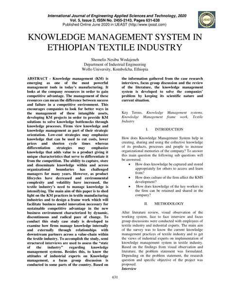 KSCUT System Ethiopia|KNOWLEDGE MANAGEMENT SYSTEM IN ETHIOPIAN .